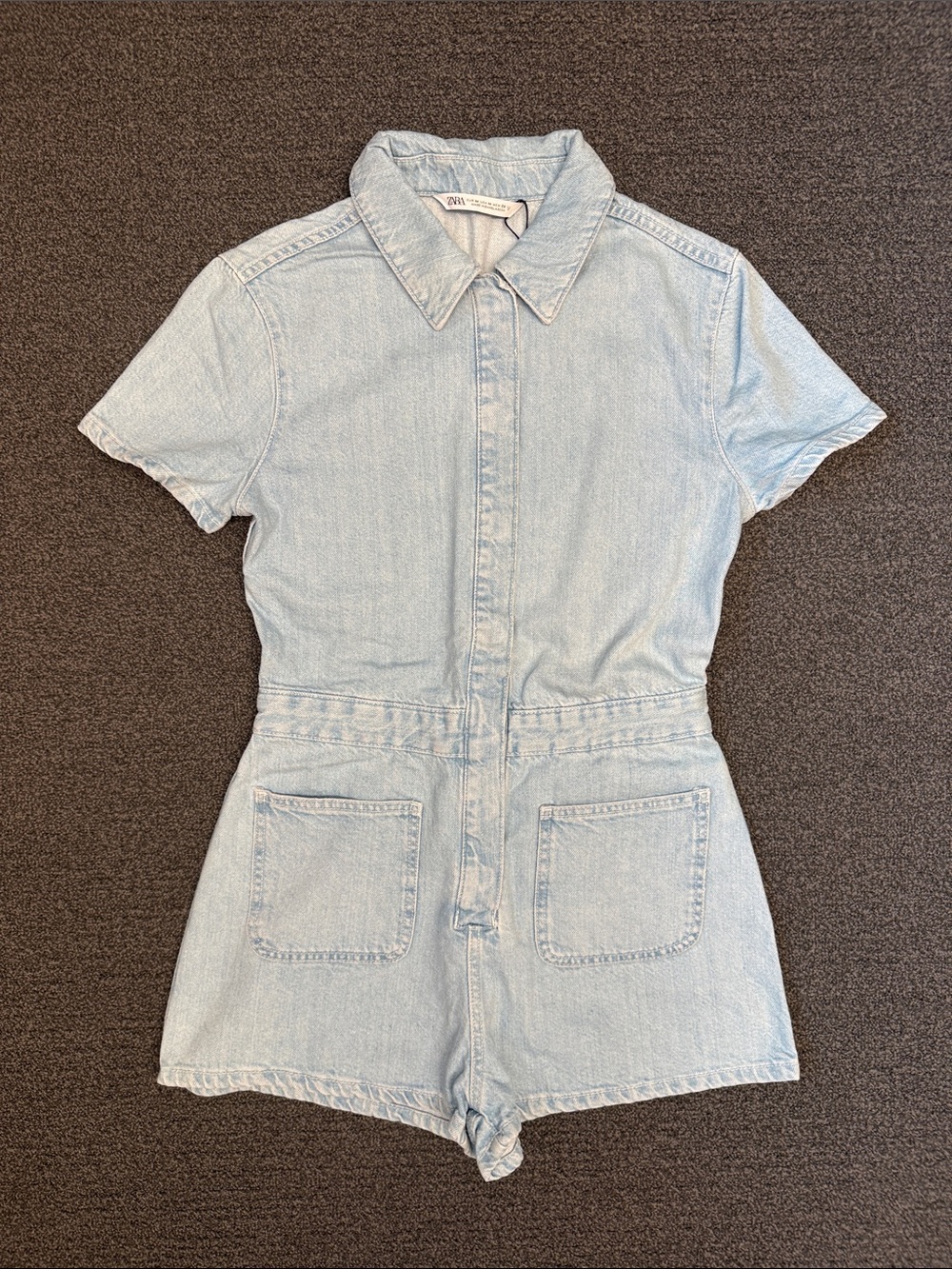 Zara ‘70s Denim Jumpsuit in Light Blue